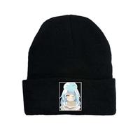 KAUYENL Cappellino Invernale Uomo That Time I Got Reincarnated As a Slime, Berretto Slouchy in Maglia con Stampato, Cappello All'Aperto Invernale Antivento e Spessa(Black5)