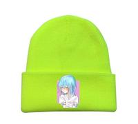 KAUYENL Cappellino Invernale Uomo That Time I Got Reincarnated As a Slime, Berretto Slouchy in Maglia con Stampato, Cappello All'Aperto Invernale Antivento e Spessa(Greener6)