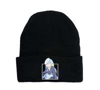 KAUYENL Cappellino Invernale Uomo That Time I Got Reincarnated As a Slime, Berretto Slouchy in Maglia con Stampato, Cappello All'Aperto Invernale Antivento e Spessa(Black4)