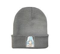 KAUYENL Cappellino Invernale Uomo That Time I Got Reincarnated As a Slime, Berretto Slouchy in Maglia con Stampato, Cappello All'Aperto Invernale Antivento e Spessa(Grey2)