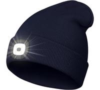 KAVAVO Gorro Con Luz LED Recargable USB - Calentador de Invierno Unisex Para Caminar Por La Noche, Pescar, Acampar