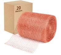 KAVAVO Rete di Rame, 12cm*20m, 100% Pura Rete di Rame Lavorato a Maglia a Maglia di Rame, Protegge Gli alberelli e i Semi, griglia per Barbecue Pulita, Tessuto di riempimento Fai da Te (20M)
