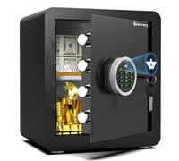 Kavey Cassa Sicura da 42L, Cassaforte per Casa con Tastiera Digitale e Sistema di Allarme Doppio, Cassaforte per Denaro con Funzione Mute e Luce LED, Cassaforte con Ripiano Rimovibile