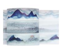 KAVI' S 3 Rotolo Simpatico Stampato Washi Tape Set Nastro Decorativo per Fai da Te, diari proiettili, pianificatori, Scrapbooking, Confezioni (Mountain Landscape)