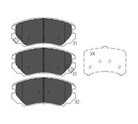 KAVO PARTS KBP-3008 Kit pastiglie freno, Freno a disco per HYUNDAI,KIA