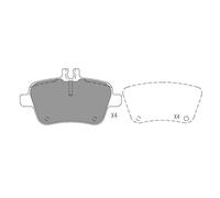 KAVO PARTS KBP-6619 Kit pastiglie freno, Freno a disco per INFINITI,MERCEDES-BEN