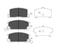KAVO PARTS Pastiglie Freno Kit per Toyota Signor 2 III ZZW3_AW1_SW2_
