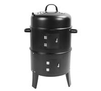 Kavolet Affumicatore Verticale a Carbonella Affumicatore Verticale a Carbonella 3 in 1 per Barbecue 3 Strati con Termometro Prese D'aria Regolabili per