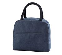 Kavolet Borsa per il Pranzo Borsa per il Pranzo Isolata Termica Riutilizzabile Grande capacità Tasca Frontale in Tessuto Oxford Impermeabile (Blu scuro)