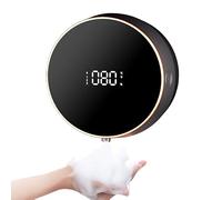 Kavolet Distributore Automatico di Sapone schiumogeno da Parete Senza Senza Foratura, 300 ml, Dispenser Intelligente Ricaricabile con Display LCD, 3 Livelli Regolabili
