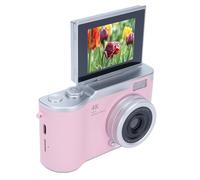 Kavolet Fotocamera Digitale da 48 MP, 1080P, Zoom 18X con Schermo HD da 2,4 Pollici e Luce di Riempimento a LED, Registrazione Continua di 4 Ore per Fotografia, Autoscatto, Timestamp, (Rosa)