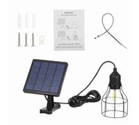 Kavolet Lampada a sospensione solare, lampade solari per uso esterno, lampada con pannello solare, sensore di luce E27, resistenza all'acqua IP65 per giardino balcone campeggio pollaio serra