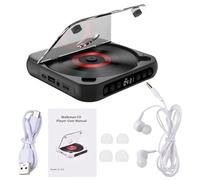 Kavolet Lettore CD Portatile BT - Lettore CD con Coperchio Antipolvere - Cuffie Incluse - 6 modalità - Timer Ripetizione AB - Telecomando - Funzione di Riproduzione Esterna