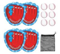 Kavolet Set da Gioco Lancia e Cattura con Pallina Appiccicosa a LED per Bambini, Emozionante Gioco di Gruppo con 4 Ricevitori e 6 Palline da Baseball Morbide, Giocattolo per Interni Ed Esterni Stare