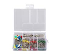 Kavolet Set di 400 Spilli da Cucito con Testa in Vetro Multicolore con