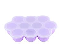 Kavolet Vassoio per Congelatore in Silicone Contenitore Riutilizzabile a 10 Fori con Coperchio (Viola)