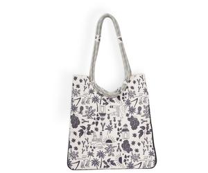KAVU - Barter Bag - Borsa a tracolla grigio/bianco