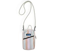 KAVU Essential Case - Portafoglio a tracolla con cerniera e cinturino in corda, motivo a righe serene