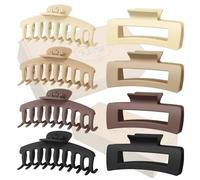 Kavya 8 Piezas de Pinzas pelo Grandes, Pinzas Para Cabello Grueso, Antideslizantes Accesorios Para Peinados Para Mujeres y Niñas (10.5 cm)-D
