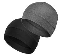 Kavya Berretto per Uomo Donna, 2PCS Leggero Cappello da Bici Sotto Casco, Perfetto cuffia da notte, Cappelli running per Casco da chemioterapia Cap in Cotone Artificiale per Estate