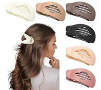 Kavya Fermaglio Capelli Donna - 6 Pezzi Pinze Ovali per Capelli Spessi e Sottili Elegante Francesi Fermaglio Eggeri & Comodi Hair Clip Piatte dal Design Curvo Accessori