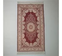 KAWABOSS tappeto preghiera islamico con nappe,tappeto da preghiera musulmano portatile Persia per viaggi, tappeto da preghiera tradizionale turco con motivo di medaglia in velluto morbido spesso