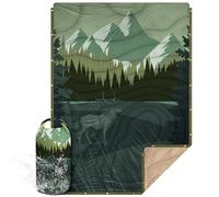 KawaGebo Kamp Sherpa - Coperta da campeggio ultraleggera, calda, 3 in 1, impermeabile, poncho e sacco a pelo termico, per esterni, per il vostro van, auto, soggiorno, picnic, aereo, 145 x 200 cm
