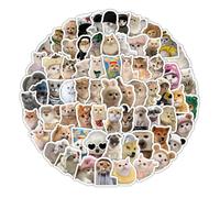 Kawaii - Adesivi a forma di dogs cats coreano, 103 pezzi, estetici, in vinile, impermeabili, per bottiglie d'acqua, laptop, skateboard, scrapbook diario, telefono cellulare, auto, moto, bagagli
