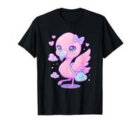 Kawaii Aesthetic Anime Flamingo Cute Pink Japanese Manga Art Maglietta
