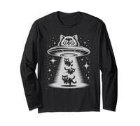 Kawaii Alien Cat UFO Rapimento Pawsitively Adotta Shelter Mamma Maglia a Manica