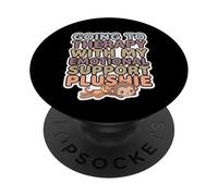 Kawaii Andare in terapia con il mio supporto emotivo Plushie PopSockets PopGrip Adesivo
