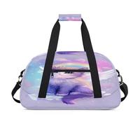 Kawaii Angel Wings Cat Duffel Bags per donne uomini bambini ragazze ragazzi durante la notte Weekender borsa da viaggio 24L sport palestra borsone pratica tote borsa da trasporto, Colore, 24 L,