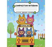 Kawaii Animals Composition Notebook for School: Cute Wide Ruled Lined Journal for Kids & Students - (7.5” x 9.25”) 150 Pages - Back to School Writing, ... Doodling Book - Fuzzy School Friends Notebook