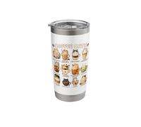Kawaii Anime Caffè Gatti Cappuccino Carino Cat Cafe Design Bicchiere termico in acciaio inox doppia parete