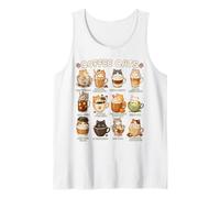 Kawaii Anime caffè Gatti Cappuccino Carino Cat Cafe Design Canotta