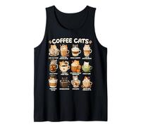 Kawaii Anime caffè Gatti Cappuccino Carino Cat Cafe Design Canotta