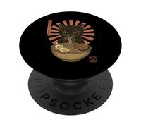 Kawaii Anime Cat Ramen Giapponese Sun Noodle Amante PopSockets PopGrip Adesivo