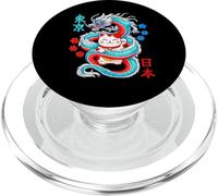 Kawaii Anime Maneki Neko Cat Protetto Da Drago Giapponese PopSockets PopGrip per MagSafe