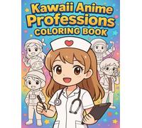 Kawaii Anime Professions Coloring Book: A Kawaii Professions Coloring Book Featuring Over 50 Adorable Anime Characters Working Jobs Like Astronaut, Cashier, Streamer & More