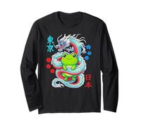 Kawaii Anime Rana Rospo Protetto da Drago Giapponese Maglia a Manica