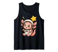 Kawaii Astronauta Axolotl Carino Space Explorer Chibi Personaggio Canotta
