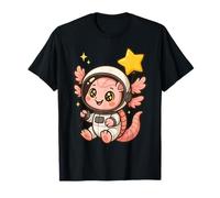 Kawaii Astronauta Axolotl Carino Space Explorer Chibi Personaggio Maglietta