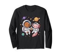 Kawaii Astronauta Capybara Axolotl Space Bubble Tea Maglia a Manica