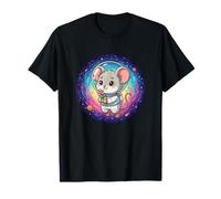 Kawaii Astronauta Mouse nella Galassia Spaziale Colorata Maglietta