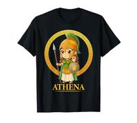 Kawaii Atena Mitologia Greca Dea Chibi Antica Grecia Maglietta