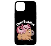 Kawaii Axolotl e Capybara Cute Buddies Animal Design Custodia per iPhone 15 Plus