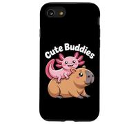 Kawaii Axolotl e Capybara Cute Buddies Animal Design Custodia per iPhone SE (2020) / 7/8