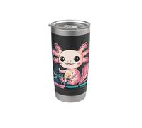 Kawaii axolotl gioca a scacchi Bicchiere termico in acciaio inox doppia parete