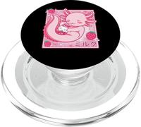 Kawaii Axolotl Strawberry Milk Shake Carton Japanese Anime PopSockets PopGrip per MagSafe