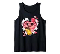 Kawaii Axolotl with Chocolate And Hearts Love Canotta